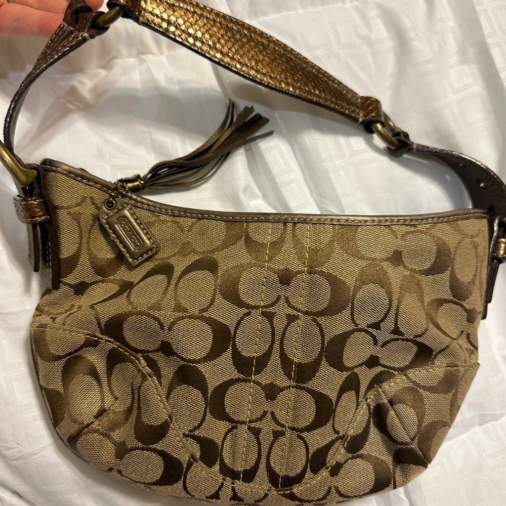 Vintage Coach Python-Embossed Shoulder Bag – Y2K … - image 1